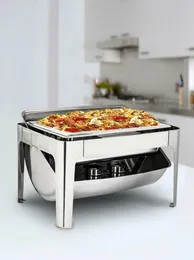 Prato de atrito 9 L95 Quart em aço inoxidável forra retangular tamanho completo Buffet7550145