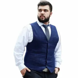 Mäns kostym Vest Slim Fit Korean Versi Formell Busin and Leisure Waistcoat för Groomsmen Party Veste Homme 56CQ#