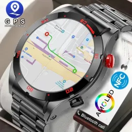 Uhren für Huawei Xiaomi Smart Watch Männer NFC GPS Tracker AMOLED 466*466 HD Bildschirm Gesundheitsmonitor Bluetooth Anruf Ultimative Smartwatch Männer