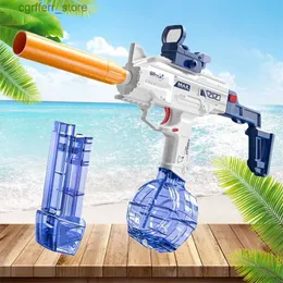 Gun Toys Kontinuierliches Schießen elektrische Wasserpistole Spielzeug Sommer Outdoor Strand Schwimmbad Hochdruck-Wasserpistole Party Wasserspielzeug240327
