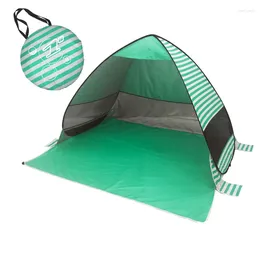 Tendas e abrigos Quick Open Totalmente Automático Beach Tent UV Protection Sunshade Up Waterproof Silver Coated Steel Pole 200x165x130cm