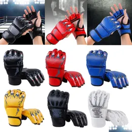 Schutzausrüstung Boxhandschuhe Schutz Offene Handfläche für Jugend Adts Grappling Fitness Stanzen Schwere Tasche Karate Kampf Drop Lieferung Dhpym