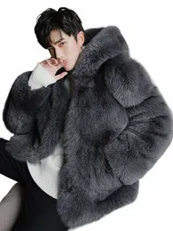 inverno stile classico morbido caldo cappotto di pelliccia sintetica manica Lg Plus Size Designer uomo abbigliamento streetwear soffice giacca 2022 Z67 E70h #