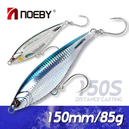 Noeby sinkender Stickbait-Angelköder, 150 mm, 85 g, langer Wurf-Bleistiftköder, künstlicher harter Köder für Salzwasser-Angelköder 240314