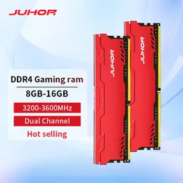 Juhor DDR4 RAM 16GB 8GB 32GB 2666MHz 3200MHz 3600MHz DIMM 데스크톱 메모리 Dimm 선박 램 히트 싱크 링크 240314