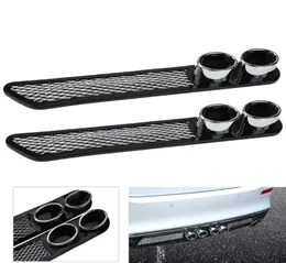 2pcs Car Plastic Dummy Dual Exhaust Pipe Stickers Car Styling Accessory Exhaust Muffler Tip Pipe Auto Accessories High Quality1304453