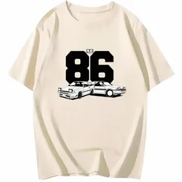 män t shirt initial d ae86 designer mens tshirts 100% cott tops tees anpassade t-shirts japan bil racer älskare manga kläder j0hj#