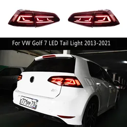 Lampada posteriore Streamer Ruota Freno di parcheggio inversa Luci di marcia per VW Golf 7 Gruppo leggero di coda a LED 13-21 Gruppo musicalettico