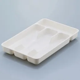 new 2024 Separation Finishing Storage Box Eco-Friendly PP Tray Spoon Knife Fork Cutlery Cutlery Organizer Box Kitchen Drawer Organizer