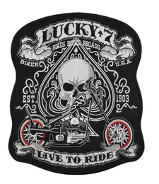 Whole Custom 105 inches Huge Embroidery Biker Patches for Jacket Back MC Surport PUNK LUCKY 71495597