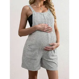 Modischer, lässiger Designer-Jumpsuit für Damen 2024 Frühjahr/Sommer Neue Träger-Jumpsuit-Shorts und Body-Hosen für schwangere Damen Umstandsmode Umstandskleidung9QJQ