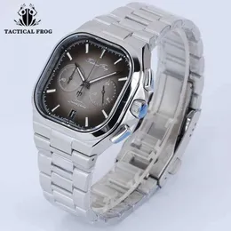 Outros relógios Tactical Sapo Luxo Mens Relógio de Mergulho VK64 Timing Quartz Sports Watch Sapphire Crystal 10Bar À Prova D 'Água C3 Glow J240326