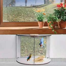 Other Bird Supplies Window Feeder For Observing Clear Nature Indoor Feeders Experiencing Wild With Removable Top Pet