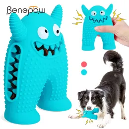 Brinquedos benpaw brinquedos para cães, brinquedos para mastigadores agressivos, borracha natural, resistente, para animais de estimação, brinquedo interativo para limpeza dos dentes