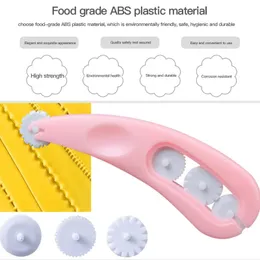 Cortador de relevo para fondant, 4 rodas, cortador de gelo, faca diy, pasta de açúcar, molde de pastelaria, costura, ferramentas de decoração de bolo