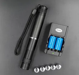 Güçlü 500m 450Nm Mavi Lazer Görüş Lazer İşaretçisi Yüksek Güç Zoomable Ayarlanabilir Odak Lazer Kafa Yanan Match5788469