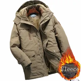 Zimowa parka men wiatrówki polar grube ciepłe futra płaszcze męskie wojsko z kapturem streetwearne jeździeckie klejenie męskie kurtki 6xl d3om##