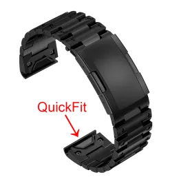 Accessori Cinturino QuickFit 22 26mm per Garmin Fenix 7X 6X 5X 7 6/Acciaio inossidabile Epix Gen 2 MARQ FR 955 Descent/TACTIX Bracciale con cinturino in metallo