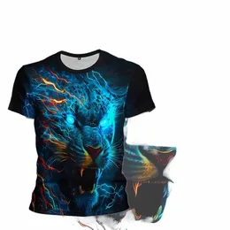 2023 neue Coole Tier Panther T Shirt Für Männer Sommer Kurzarm Leopard 3D Gedruckt T-shirt Fi Streetwear Tops T kleidung V4LY #