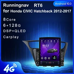 9.7 "novo android para honda civic hatchback 2012-2017 tesla tipo carro dvd rádio multimídia player de vídeo navegação gps rds sem dvd carplay android auto