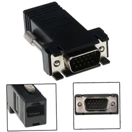 1PCS VGAエクステンダー男性からLANビデオCAT5 CAT6 RJ45ネットワークケーブルADAP新規