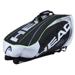 Väskor Head Tennis Bag stor kapacitet 69 Rackets Sport Ryggsäck Professionell träning Tennis Racketpåse Träningstillbehör