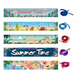 Decoração de festa Banner de praia de verão cenário durável grande interno externo 50x300cm aniversário