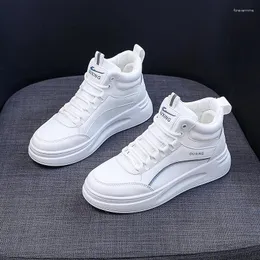 Scarpe Casual Bianco Papà da Donna Aumentata Versatile Suola Morbida Autunno/Inverno Bordo Alto Sho Scarpe da Ginnastica Zapatos Para Mujeres