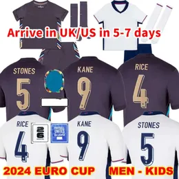 23 24 25 25 Euro Copa da Copa da Inglaterra Jersey Bellingham Home Away Soccer Jerseys Rice Saka Foden Rashford Sterling Stones Grealish Kane Men Fãs Casta de futebol dos fãs