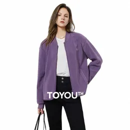 toyouth Donne Giacca in pile 2024 Primavera Nuovo Polar Fleece Donna Outdoor Cappotti Softshell Giacca in pile Donna Baseball Uniforme Cappotto V306 #