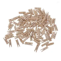 Çerçeveler 100 PCS Clothespins Ahşap Zanaat Klipleri Yıldız Kipi Memo Po Crafts Pictures 3cm