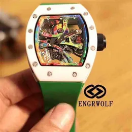 RichasMiers Watch Ys Top Clone Factory Watch Carbon Fiber Automatic Luxury watch Engrwolf series rm68-01 mens Ws7U0Z