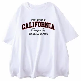 Sports Divisi of California Champiship Basketball League Male Clothing Vintage All-Math Cott T-Shirts Oversize Men Tops E35f#