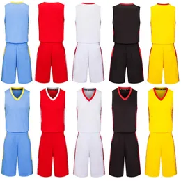 MEN Blue Basketball Set Uniforms Kits Sports Compley Kids Red Basketball College College Tracksuits DIY NAME SCALIDALD 240325