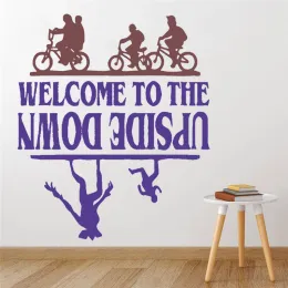 Stickers Funny Stickers Wall Stranger Things Wallpaper Home Decor For Kids Room Livingroom decoration Removable Vinyl Decals HY1874