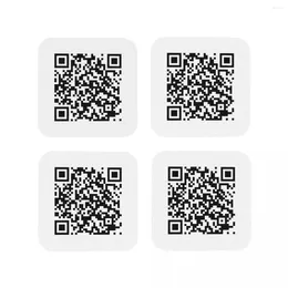 Настольные коврики Rickroll Never Gonna Give You Up QR-подставки, кожаные салфетки из ПВХ, кофейные для декора, домашние кухонные обеденные подушечки, набор из 4 шт.