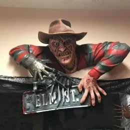 Minyatürler Ruby's Elm Street Nightmare Freddy Krueger Mezar Walker Dekor Cadılar Bayramı Christina Korku Dekorasyonu Düz Duvar Asma