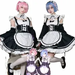 Ram Rem Lolita Maid Cosplay Kostüme Perücke Pecula Vestido Anime Re: null Kara Hajimeru Isekai Seikatsu Cosplay Halen Maid Dr Z5Mt #