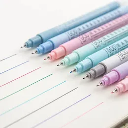 Färger 0,4 mm extra finpunktfärgade pennor Vattenbaserad journalplanerare Fineliner Gel Pen för journalanmärkning som skriver skrivande