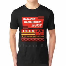 in - N - Out No Delay T Shirt Big Size 100% Cott In N Out In And Out Hamburger Cheeseburger Patatine fritte Fry Burger Bbq Food K h8kN #