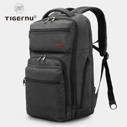 Tigernu marca 156 polegada de carregamento usb mochila dos homens das mulheres anti roubo portátil splashproof grande saco escolar masculino 240323