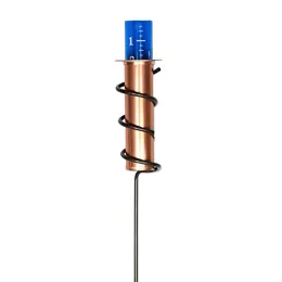 Temporizadores espiral gramado medidor de chuva cobre medidor de chuva ao ar livre jardim pluviômetro flutuador preciso dispositivo de medição de precipitação ferramenta