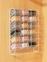 Hooks 18 Grid Wall-Montered Socks Organizer Rack Over Door Hanging förvaring Hållare sovrum garderober skor väska för rum