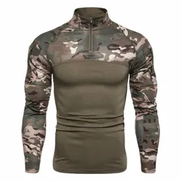 Herren US Tactical Combat Schwarz T-Shirt Lg Sleeve CP Camoue Airsoft Shirts Cam Jagd Kleidung Y2sZ #