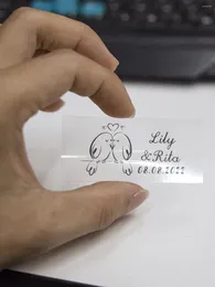 Fontes de festa 100pcs etiquetas personalizadas adesivos nome personalizado data casamento obrigado por lembrancinhas de chá de panela