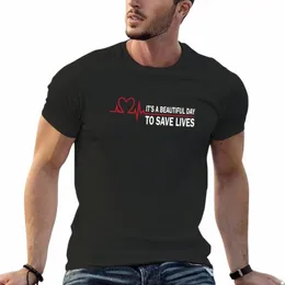 É um lindo dia para salvar vidas camiseta simples verão camisetas gráficas camisetas engraçadas para homens z2N5 #