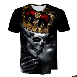 Herr t-shirts 12 olika stilar skl huvudtryck mens kort ärm t-shirt plus storlek m-5xl män 3d designer kläder droppleverans app dhgnf