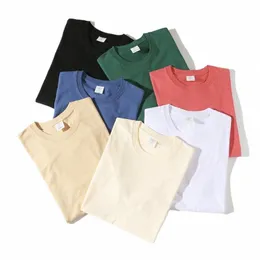 Moinwater New Men Cott Casual T Shirts Tops Male Nine Nine Color Solid 대형 흑백 기본 짧은 슬리브 티 MMT2201 C7B4#