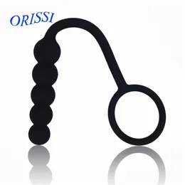 Orissi Silicone Anal Beads Massager with Cock Ring Butt Plug Men for Men for Adult Sex Toys Anal Plug Sex Product S9242374308