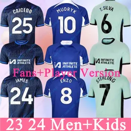 2023 2024 CAICEDO Nkunku Jackson CFC Soccer Jerseys Disasi 22 23 24 Enzo Mudryk JAMES STERLING Cucurella Chukwuemeka Football Shirt Men Kids Ugochukwu